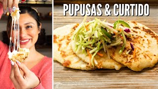 HOW TO MAKE PUPUSAS amp CURTIDO Healthy amp Delicious [upl. by Eidnas740]