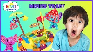 Family fun game for kids Mouse Trap Egg surprise Toys Challenge Ryan ToysReview [upl. by Adnawaj255]