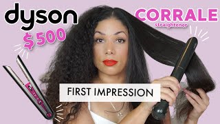 Testing The DYSON CORRALE Straightener REVIEW  FIRST IMPRESSION [upl. by Eillo]