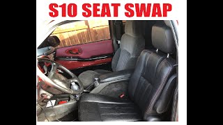 Chevy S10 Seat swap [upl. by Elboa]