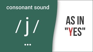 Consonant Sound  j  as in quotyesquot – American English Pronunciation [upl. by Worra]