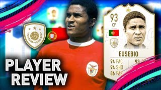 FIFA 19 PRIME EUSEBIO PLAYER REVIEW  93 EUSEBIO  FIFA 19 ULTIMATE TEAM [upl. by Ynna]