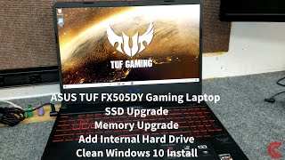 ASUS TUF Laptop SSD Memory Upgrade amp Add Internal Hard Drive clean Windows 10 install [upl. by Hannaj]