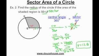 Finding Sector Area of a Circle [upl. by Hodgkinson]