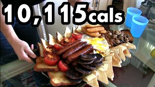 Massive 10000 Calorie English Breakfast Challenge [upl. by Zurkow]