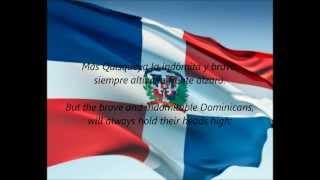 Dominican National Anthem  quotQuisqueyanos Valientesquot ESEN [upl. by Nav]