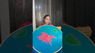 Lotus painting 🎨🪷on plain dress ఎలా ఉంది telugu ytshorts shorts trending fabricpainting 1m [upl. by Wrdna]