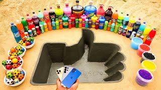 How to make Like Hand with Cement S25 amp iPhone 16 vs Big Coca Cola and Mentos Schweppes amp Mirinda [upl. by Krever]