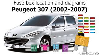 Fuse box location and diagrams Peugeot 307 20022007 [upl. by Satsok371]