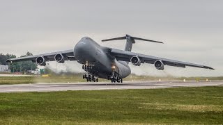 Insane Screamer  USAF  Lockheed C5B Galaxy incredible SHORT take off from Gdansk Airport [upl. by Harald]