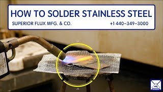 How To Solder Stainless Steel [upl. by Freud]