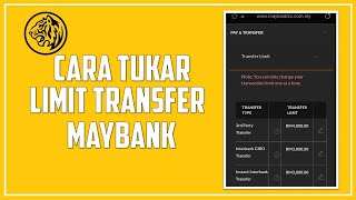 Cara Tukar Limit Transfer Maybank2u [upl. by Ahseken]