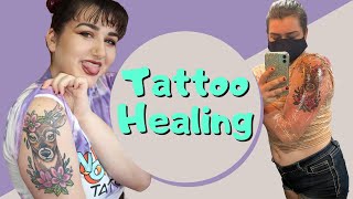 How I Heal My Tattoos Using Second Skin and Tegaderm [upl. by Lochner398]