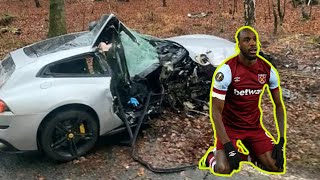 West Hams MICHAEL ANTONIO CAR CRASHED amp sent to hospital Michael Antonio injury updates [upl. by Asihtal]