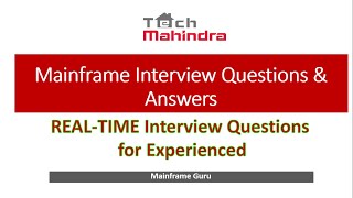 Tech Mahindra Mainframe Interview Questions amp Answers REALTIME Interview Questions for Experienced [upl. by Nylitak14]