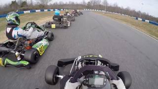 2017 GoPro Motorplex Karting Challange Round 1 Briggs LO206 Senior PreFinal [upl. by Ilrahc341]