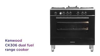 Kenwood CK306 90 cm Dual Fuel Range Cooker  Black amp Chrome  Product Overview  Currys PC World [upl. by Rubinstein]