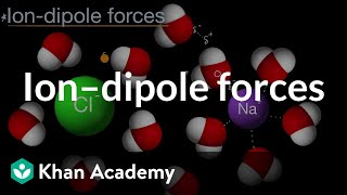 Ion–dipole forces  Intermolecular forces and properties  AP Chemistry  Khan Academy [upl. by Ainnek]