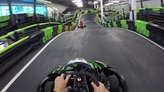 Racing Electric Go Karts At 35 MPH  Andretti Indoor Kart amp Games Orlando [upl. by Denice]