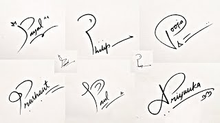 How to Draw Signature like a Billionaire For Alphabet quotPquot [upl. by Dannie]