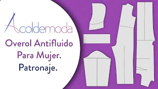 Patronaje de un OVEROL ANTIFLUIDO FEMENINO DIY [upl. by Dreddy]