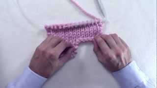 KNITTING HOWTO Cast On Stitches at End of Row [upl. by Sorgalim]