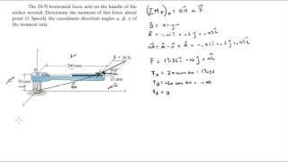 Determine the moment of this force about point O [upl. by Drhacir744]