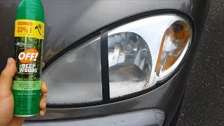 Using Bug Spray to Clean Headlights WARNING [upl. by Reave886]