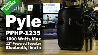 Overview of the PPHP1235 12quot 1000w Powered Speaker Rechargeable amp Wireless microphones from Pyle [upl. by Anialram]