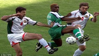 JayJay Okocha Highlights Nigeria 1  0 Bulgaria France 98 [upl. by Aylatan]