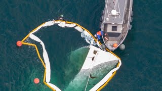 WATCH LIVE John Waynes former yacht sinking near Henry Island [upl. by Laurent529]