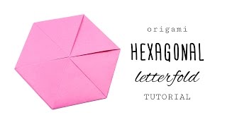 Origami Hexagon Letterfold Tutorial  Paper Kawaii [upl. by Jaynes]