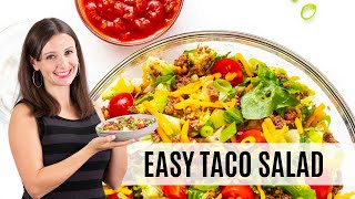 Healthy TACO SALAD RECIPE Easy In 20 Minutes [upl. by Anyrtak148]