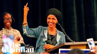 Ilhan Omar reacts to becoming the first Somali American in Congress [upl. by Nary]