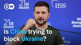 Zelenskyy accuses China amp Russia of disrupting peace efforts  DW News [upl. by Yeldoow614]