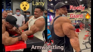 roelly winklaar arm wrestling video with larry wheels gym motivation shorts  arm wrestling fire [upl. by Adohr]