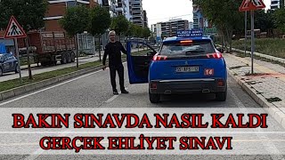 EHLİYET SINAVINDA KALMA ANI  SINAV ERKEN BİTTİ [upl. by Rexanna]