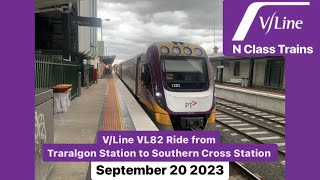 VLine VL82 Ride from Traralgon Station to Southern Cross Station Full Trip [upl. by Eirok520]