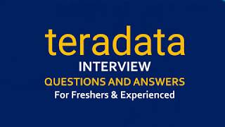 Basic Teradata Interview Questions and Answers Part1 Teradata DAtabaseSQL [upl. by Togram]