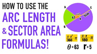 Arc Length Formula and Sector Area Formula Explained [upl. by Deryl]