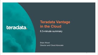 Cloud Analytics Options for Teradata Vantage [upl. by Harms475]