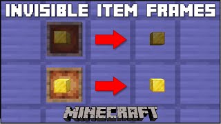 Minecraft  How To Get Invisible Item Frames [upl. by Nayrbo100]