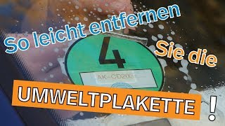 Umweltplakette entfernen so gehts I Kennzeichenboxde [upl. by Annawat]