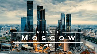 Moscow Russia 🇷🇺  by drone 4K [upl. by Aicnarf]