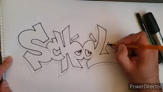 How to Draw Graffiti Lettering [upl. by Parent37]