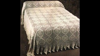 Crochet Bedspread  Free Crochet Patterns Part 1 [upl. by Picco]