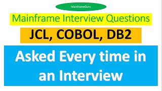 Mainframe Interview Questions and Answers for Experienced more than 1 years COBOL JCL DB2  Learn [upl. by Gile604]