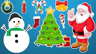 Christmas Vocabulary for Kids amp Toddlers  Fun video for Children [upl. by Eiznekcam145]