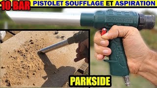 PARKSIDE pistolet de soufflage et daspiration pneumatique LIDL PDSB 10 Air Vacuum Blow Gun [upl. by Novets]