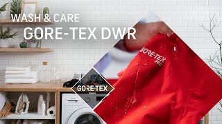 How to restore the GORETEX DWR durable water repellency  Wash amp Care [upl. by Icart]